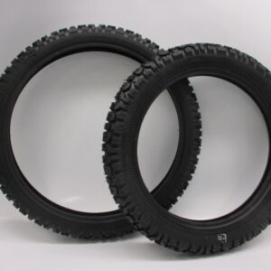 Banden set voor- en achter Honda MT50, MT80 2.50x19 en 3.00x16 4PR (Topkwaliteit van Fortune)
