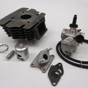 Cilinder + zuiger HM166G en carburateur setje 12mm HM166 Honda MB50, MT50, MTX50ot