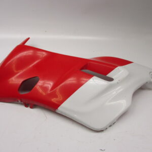 Carenado izquierdo blanco/rojo Honda NSR50 NOS (leve daño de almacén en la pintura)