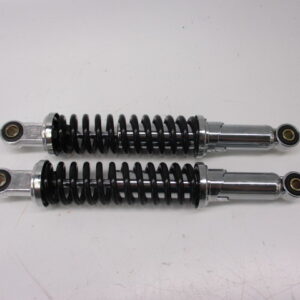 Jeu d'amortisseurs noir/chrome HMS longueur standard Honda MT50, MT80 (le plus bel amortisseur pour votre MT, look complètement original !)