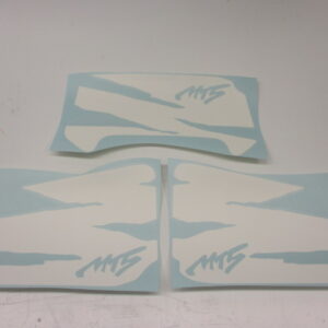 Jeu d'autocollants caches latéraux et becquet de phare blanc Honda MT50 modèle 93-96