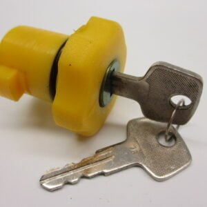 Olietankdop geel met slot