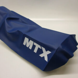 Housse de selle bleue MTX50R/SH, MTX80R, MTX80R2, MTX125R, MTX200R avec lettres ''MTX''