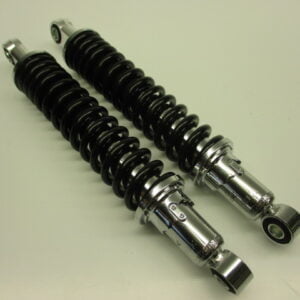 Jeu d'amortisseurs noir/chrome Honda MT50, MT80 335mm