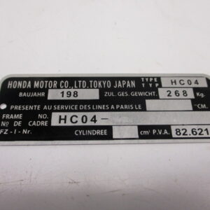 VIN aluminium MBX 80 HC04