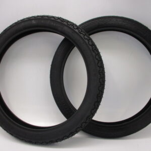 Banden set voor- en achter 2.50×18 + 2.75×18 Honda MB50 MB80 MBX50 MBX80 Servis