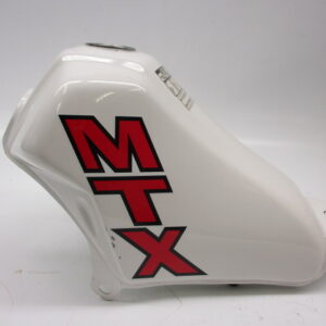 Benzinetank NH-138 wit Honda MTX50R, MTX80R NOS (paar kleine beschadigingen door opslag) makkelijk bij te weken met lakstift!