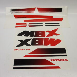 Juego de pegatinas Honda MBX80 para el modelo blanco 1985-1986 ("arcoiris")