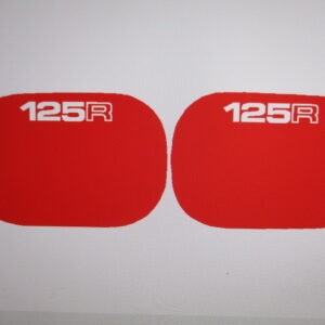 Autocollants de Caches latéraux rouge MTX125R modèle 83 blanc Honda