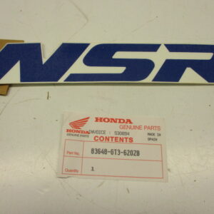 Autocollant cache latéral bleu Honda NSR50 NOS