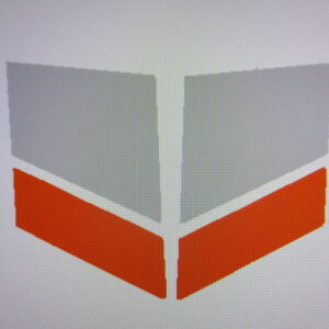 Autocollants de Caches latéraux ''stripes'' MTX50/80 modèle 82-86 NH-1 noir Honda