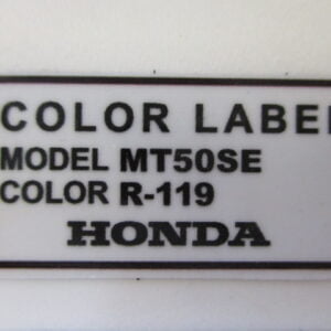 Fargetikett R-119 rød MT50 modell 84-85