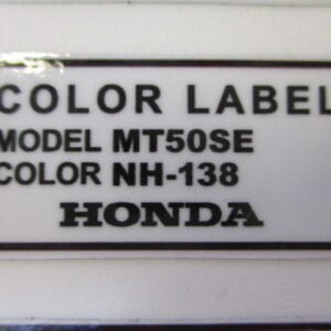 Fargetikett NH-138 hvit MT50 modell 84-85