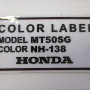 Fargetikett NH-138 hvit MT50 modell 86-87