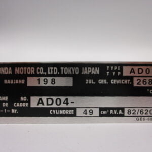 VIN aluminium MTX 50 AD04