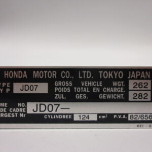 NIV aluminium MTX125 JD07