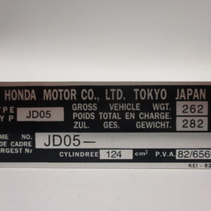 NIV aluminium MTX125 JD05