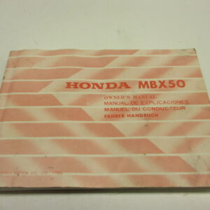 Instructieboek Honda MBX50AC AC05 (met veel technische informatie en een elektrisch schema) taal: Engels, Frans, Duits, Spaans