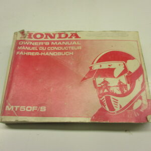 Instructieboek Honda MT50F/S AD01 (met veel technische informatie en een elektrisch schema) taal: Engels, Frans, Duits