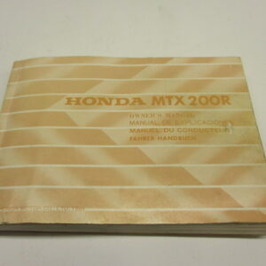 Instructieboek Honda MTX200R MD07 (met veel technische informatie en een elektrisch schema) taal: Engels, Frans, Duits, Spaans