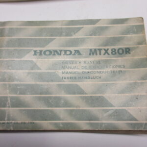 Instructieboek Honda MTX80R (met veel technische informatie en een elektrisch schema) taal: Engels, Frans, Duits, Spaans