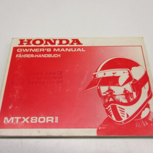 Instructieboek Honda MTX80R2 (met veel technische informatie en een elektrisch schema) taal: Engels, Frans, Duits, Spaans