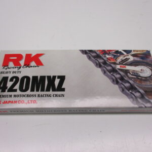 Chaîne RK Japan 420 MXZ ''Motocross'' 2260Kg de puissance de traction (pour cyclomoteurs et motos fortement réglés)