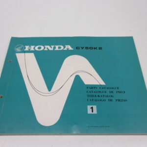 Onderdelenboek met tekeningen en onderdeelnummers Honda CY50 taal: Engels, Frans, Duits, Spaans