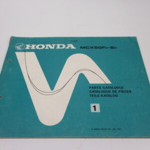 Onderdelenboek met tekeningen en onderdeelnummers Honda MCX50 taal: Engels, Frans, Duits
