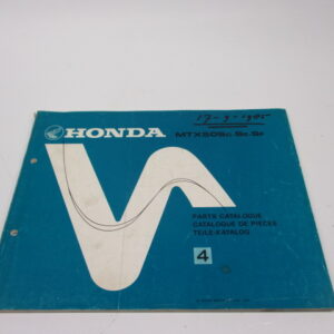 Onderdelenboek met tekeningen en onderdeelnummers Honda MTX50 AD04 taal: Engels, Frans, Duits (incl. 5 en 6 versnellingen)