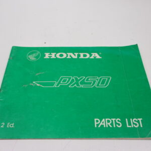 Parts book with drawings and part numbers Honda PX50 Language: English