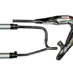 Avgassats inkl böj med dubbel bakre ljuddämpare Krom Honda MT5 AD01