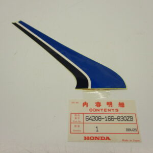 Sticker koplampspoiler rechts Honda MB50 wit/blauw 1986-1992 NOS