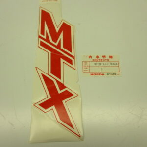 Sticker tank links rood MTX125 MTX200 NOS