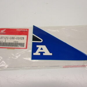 Sticker tankkap rechts Honda MB50 wit/blauw 1986-1992 NOS