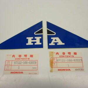 Stickers tank kap  links+rechts  Honda MB50 wit/blauw 1986-1992 NOS