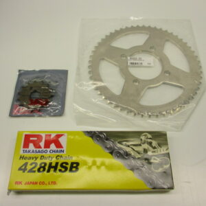 Pignons + chaîne qualité A MTX125 15-53