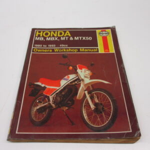 Workshop manual Haynes Honda MB50, MBX50, MT50, MTX50 language: English (white MT50 on cover)