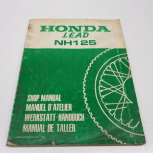Honda Lead NH-125 workshop manual language: English, French, German, Spanish