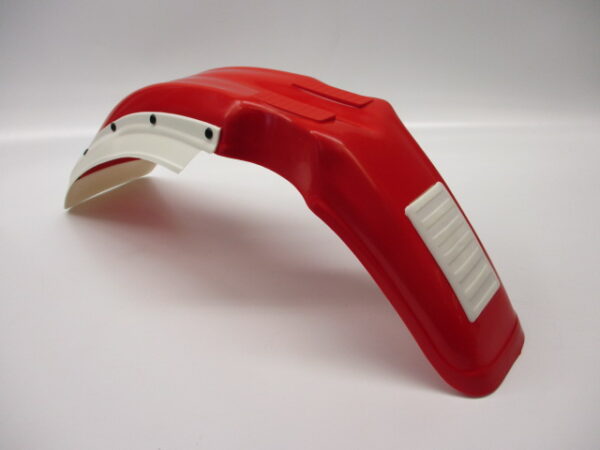 Front fender with extension red/white universal Honda