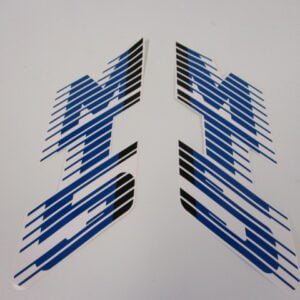 Kit autocollant réservoir MT modèle 88-89 bleu/blanc Honda