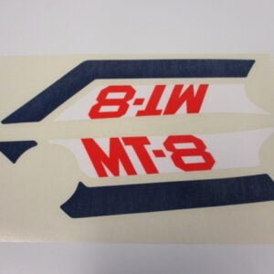 Seitendeckel-Aufkleber-Set MT-8 für Modell R-23 rot Honda