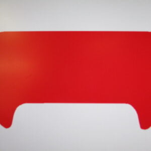 Autocollant tête de fourche rouge MT pour modèle 88-89 blanc